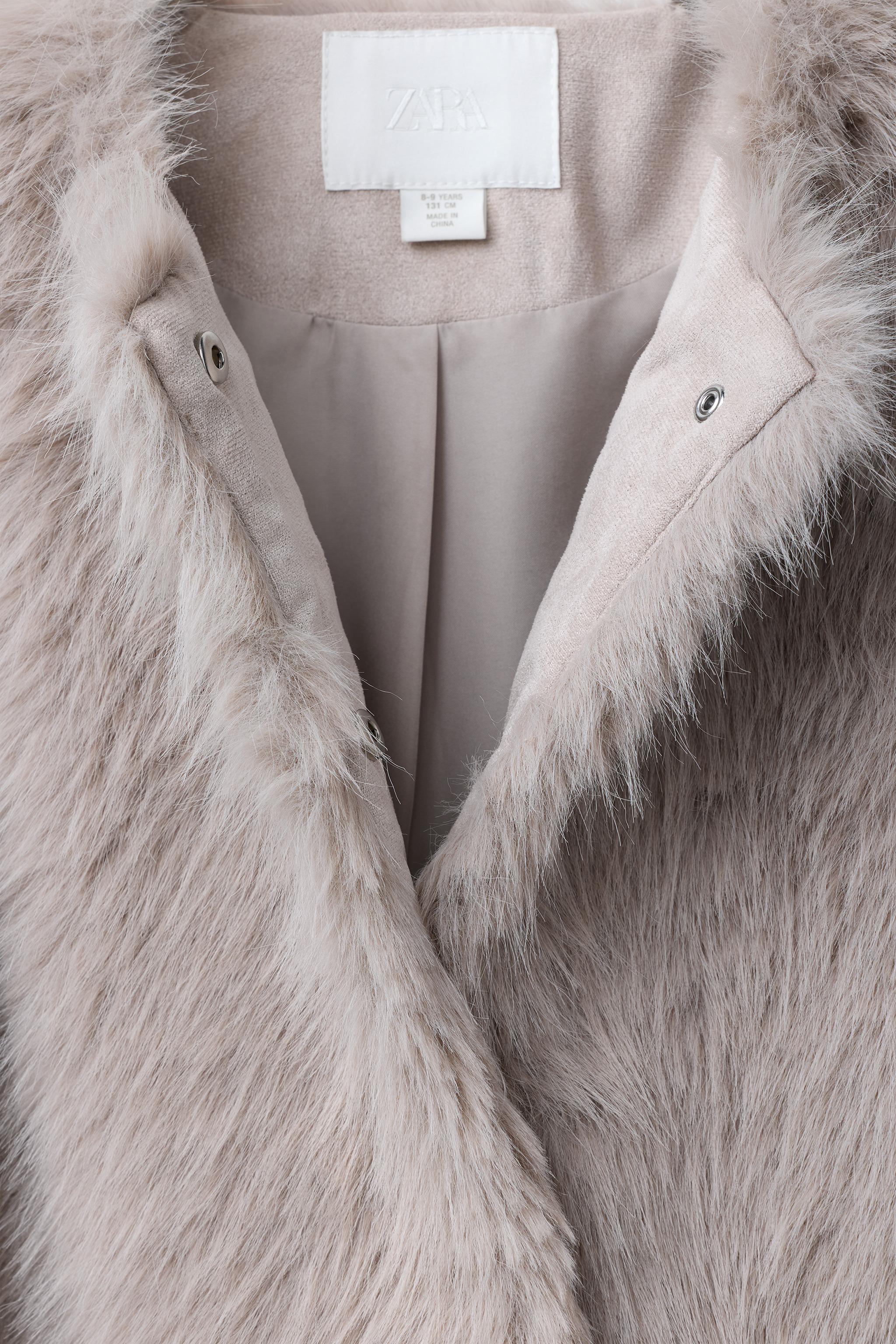 VESTE COURTE EFFET FOURRURE